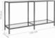 vidaXL vidaXL Stolik konsolowy, przezroczysty, 140x35x75,5cm, szkło hartowane 6