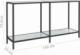vidaXL vidaXL Stolik konsolowy, biały, 140x35x75,5 cm, szkło hartowane 7