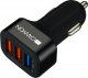Ładowarka Canyon CANYON C-07 Universal 3xUSB car adapter(1 USB with Quick Charger QC3.0), Input 12-24V, Output USB/5V-2.1A+QC3.0/5V-2.4A&9V-2A&12V-1.5A, with Smart IC, black rubber coating+black metal ring+QC3.0 port with blue/other ports in orange 1