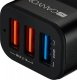 Ładowarka Canyon CANYON C-07 Universal 3xUSB car adapter(1 USB with Quick Charger QC3.0), Input 12-24V, Output USB/5V-2.1A+QC3.0/5V-2.4A&9V-2A&12V-1.5A, with Smart IC, black rubber coating+black metal ring+QC3.0 port with blue/other ports in orange 1