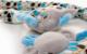 4Baby Play & Edu pałąk pluszowy sowa niebieska szara 4