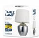 Lampa stołowa Platinet PLATINET TABLE LAMP LAMPA STOŁOWA SILVER BASE, WHITE SHADE, H35 [45690] 1
