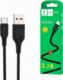 Kabel USB Denmen USB-A - USB-C 2 m Czarny (D23T) 2