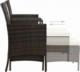vidaXL Brązowa sofa ogrodowa z polirattanu ze stolikiem Terry 7