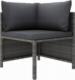 vidaXL vidaXL 2-częściowa sofa ogrodowa z poduszkami, szara, polirattan 1