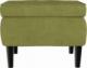 vidaXL vidaXL Podnóżek z drewnianymi nóżkami, jasnozielony, obity aksamitem 4
