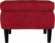 vidaXL vidaXL Podnóżek z drewnianymi nóżkami, winna czerwień, obity aksamitem 4
