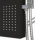 Zestaw prysznicowy vidaXL vidaXL Panel prysznicowy, aluminiowy, czarny 7