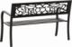 vidaXL vidaXL Ławka ogrodowa, 125 cm, stalowa, czarna 3