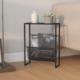 vidaXL vidaXL Stojak na gazety, czarny, 35x15x45 cm, stal 1