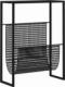 vidaXL vidaXL Stojak na gazety, czarny, 35x15x45 cm, stal 1