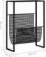 vidaXL vidaXL Stojak na gazety, czarny, 35x15x45 cm, stal 6