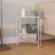 vidaXL vidaXL Stojak na gazety, srebrny, 35x15x45 cm, stal 1