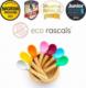 ECO RASCALS ECORASCALS Zestaw łyżeczek bambusowa z silikonową nakładką 3 SZT MIX (niebieska szara, zielona) one size 3