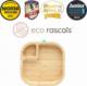 ECO RASCALS ECORASCALS Talerzyk bambusowy baby kwadrat z zielonąprzyssawką one size 1