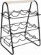 Trends4You Stojak metalowy czarny wino regał szafka półka na wina 9 butelek 33x29x46 cm 2