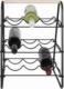 Trends4You Stojak metalowy czarny wino regał szafka półka na wina 9 butelek 33x29x46 cm 8