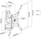 MultiBrackets MULTIBRACKETS Flexarm 360 I tilt turn rotate 14 till 32 inch VESA 75 till 200 25kg lock incl LG PANASONIC SAMSUNG SONY PHILIPS - 7105 12