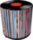 Bertoni-arco Okrągła pufa dekoracyjna - VINYL 2