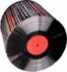 Bertoni-arco Okrągła pufa dekoracyjna - VINYL 3