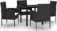 vidaXL 5-częściowy zestaw mebli ogrodowych, czarny 2