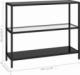 vidaXL vidaXL Stolik konsolowy, przezroczysty i czarny, 100x36x90 cm 6