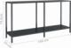 vidaXL vidaXL Stolik konsolowy, czarny, 140x35x75,5 cm, szkło hartowane 6