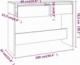 vidaXL vidaXL Stolik konsolowy, biały, 100x35x76,5 cm, płyta wiórowa 7
