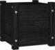 vidaXL Donice ogrodowe, 2 szt., czarne, 31x31x31 cm, sosnowe 5