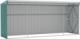 vidaXL vidaXL Szopa ogrodowa, mocowana do ściany, zielona, 118x382x178 cm 6