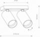 Lampa sufitowa Nowodvorski Lampa natynkowa 2-płomienna Mono 7810 biały downlight metalowy 2
