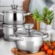 Florina ZESTAW GARNKÓW OLIVER INOX 8 CZ. (1,3L 1,8L 2,5L 4,5L +POKRYWKI) 2