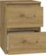 Topeshop M2 MALWA STOLIK NOCNY 2 SZUFLADY ARTISAN 1