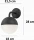Kinkiet Polux Lampa kinkiet ogrodowy ULSA dół czarna IP44 E27 Polux 2