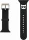 Karl Lagerfeld Pasek KLAWLSLCK Apple Watch 42/44/45mm czarny/black strap Silicone Choupette Heads 2