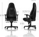 Fotel Noblechairs ICON z prawdziwej skóry - czarny (GAGC-090) 2