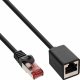 InLine InLine® Patch Cable Extension S/FTP PiMF Cat.6 250MHz copper halogen free black 0,5m 1