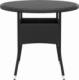 vidaXL vidaXL Stolik ogrodowy, 80x75 cm, szkło hartowane i rattan PE, czarny 1