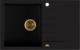 Zlewozmywak Kernau  granitowy Kernau KGS V 45A 1B1D Deep Black+Gold Metallic 1