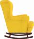 vidaXL vidaXL Fotel bujany z kauczukowymi nóżkami, żółty, aksamit 5
