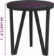 vidaXL vidaXL Stolik herbaciany, czarny, 35 cm, MDF 5