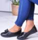 Pantofelek24 Czarne wkładane trampki slip on z kokardą /C1-2 10831 S190/ 38 1