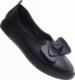 Pantofelek24 Czarne wkładane trampki slip on z kokardą /C1-2 10831 S190/ 38 4