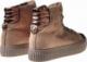 Pantofelek24 Wysokie jesienne trampki creepersy Brązowe /A8-2 6691 S194/ 37 6