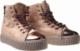 Pantofelek24 Wysokie jesienne trampki creepersy Brązowe /A8-2 6691 S194/ 37 7