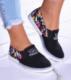 Pantofelek24 Kolorowe damskie tenisówki slip on CZARNE /F8-2 7820 S098/ 37 1
