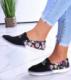 Pantofelek24 Kolorowe damskie tenisówki slip on CZARNE /F8-2 7820 S098/ 37 1