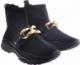 Wysokie trampki z łańcuchem Czarne /F2-2 11092 W392/ 37 4