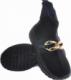 Wysokie trampki z łańcuchem Czarne /F2-2 11092 W392/ 37 5