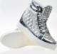 Pantofelek24 Błyszczące trampki sneakersy z kamieniami SREBRNE /E6-2 4230 T370/ 36 4